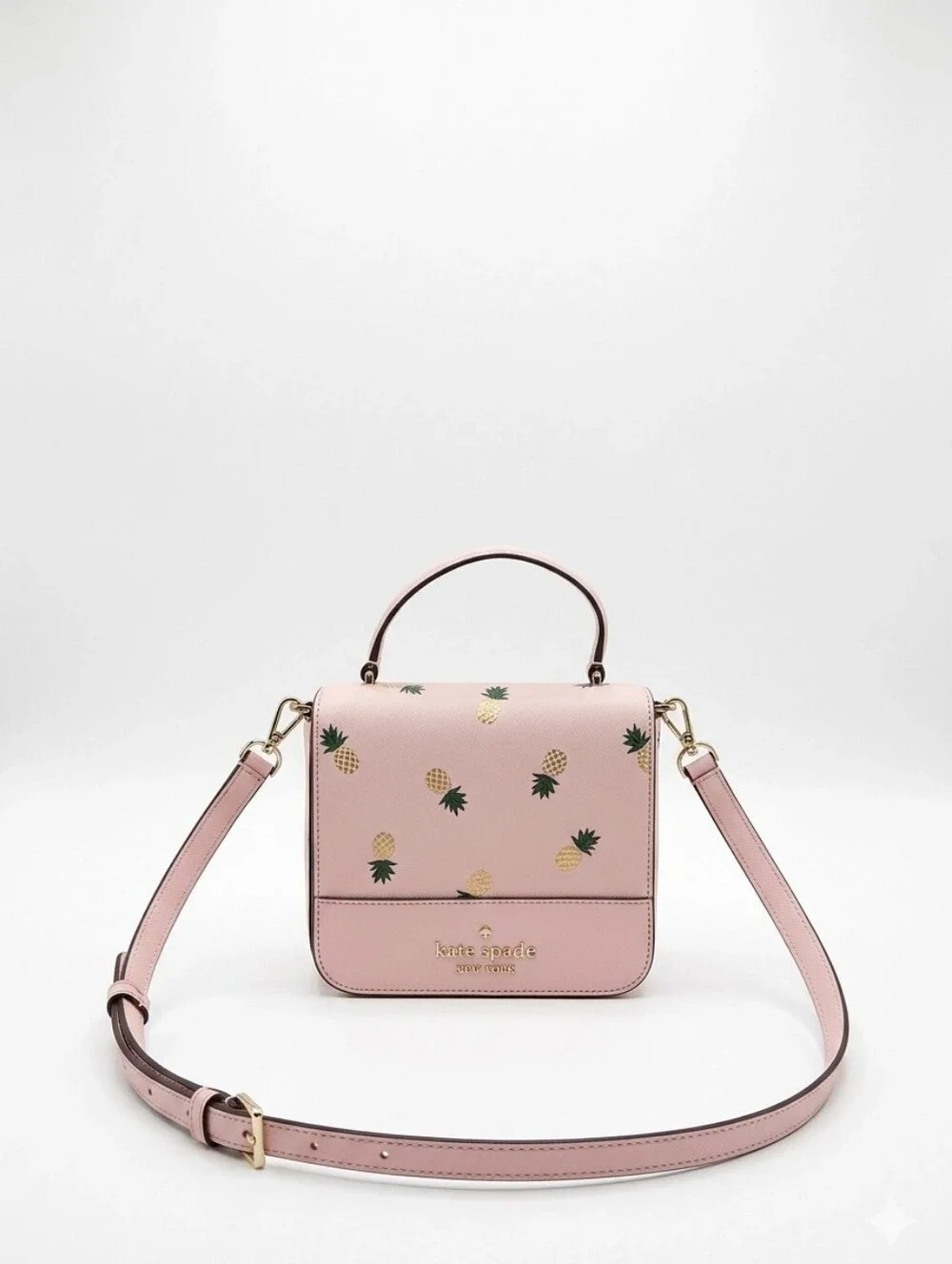 kate spade Pink Pineapple Print Top-Handle Crossbody